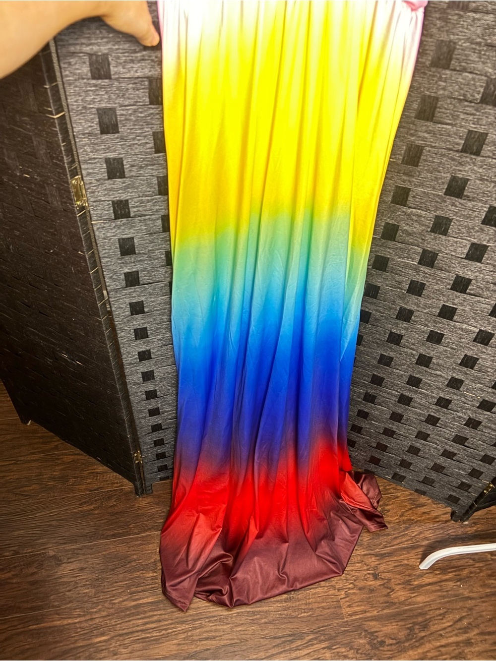 Rainbow Ombre Halter Maxi Dress NWOT 2XL - Picture 7 of 16